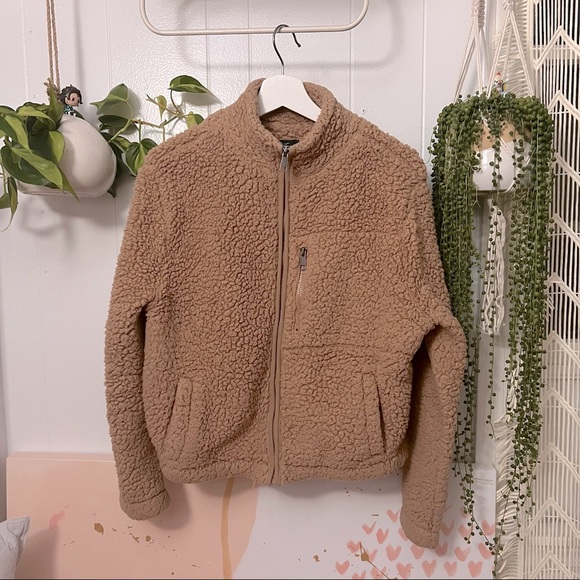 TJ Maxx Jackets & Coats Fluffy Brown Teddy Jacket Poshmark